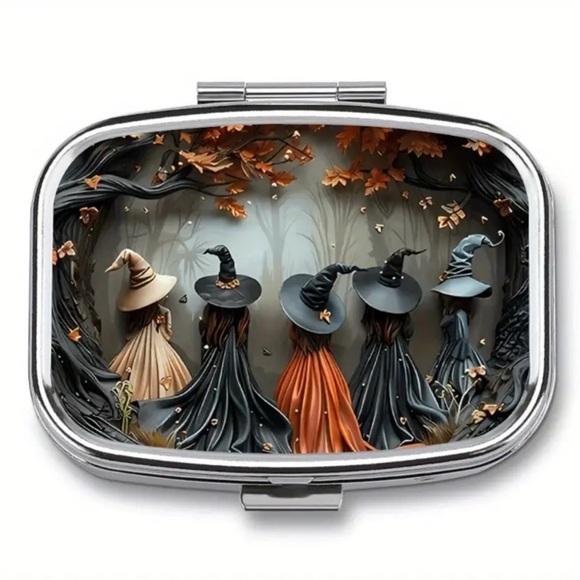 Pill Box Accessories - 🐰 Witch Multi-Use Pill Box Mirror Container